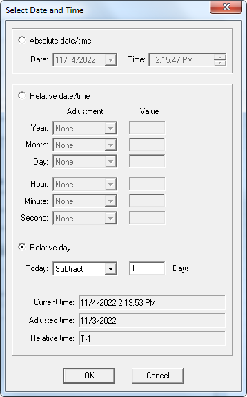 Select Date and Time